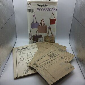 Vintage Simplicity Accessories Pattern 5527 Diaper Bag Mom Accessory Three Sizes
